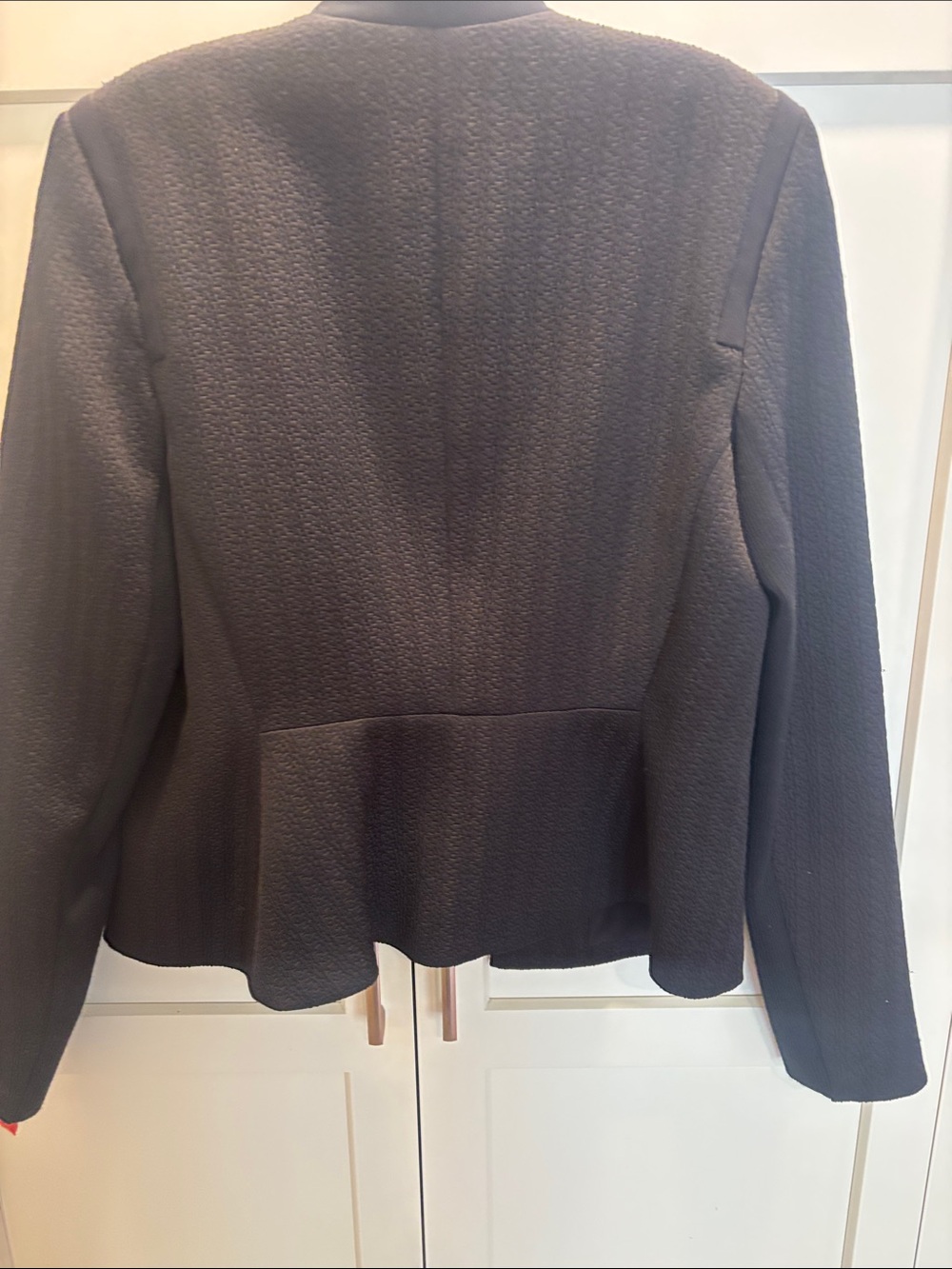 Rebecca Taylor Black Open-Front Textured Blazer - Picture 3 of 3
